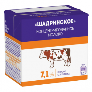 Молоко к/ц "Шадринское" 7,1% комбиблок 500г